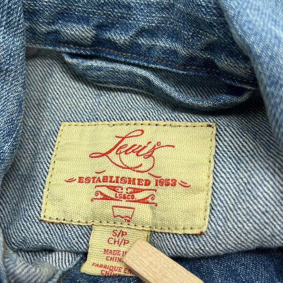 Levis Women's Blue Denim Original Trucker Jacket Size Small - Picture 9 of 16
